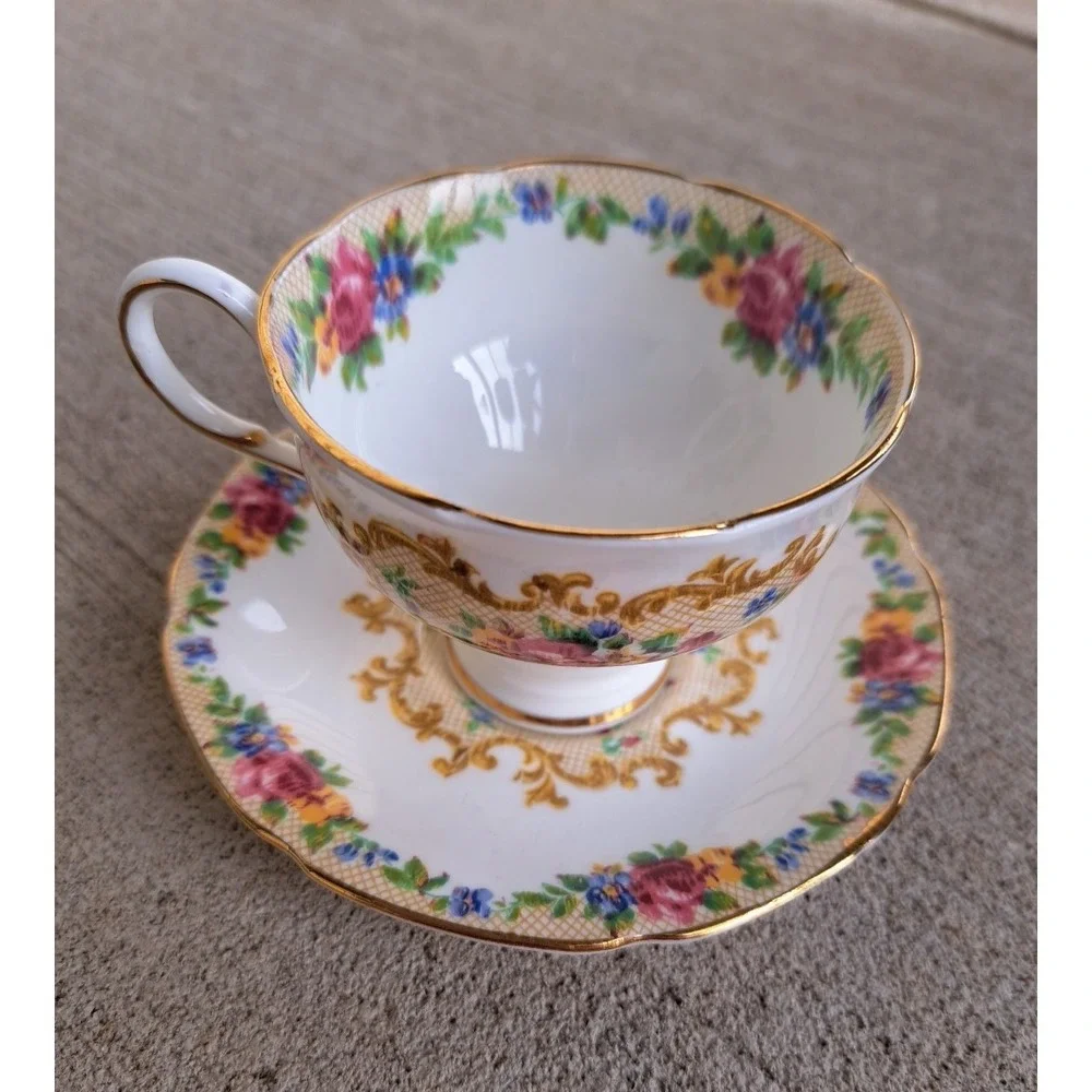 Paragon By Appointment Fine Bone China England Regd Manuel Coffee Cup & Sauser